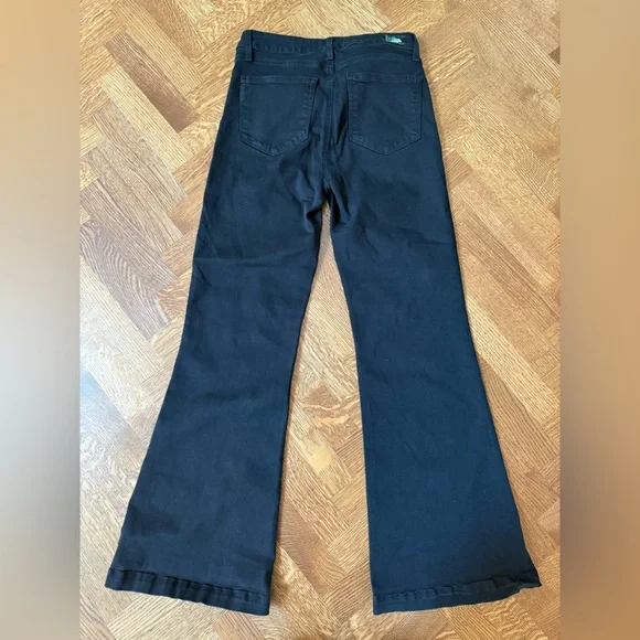PAIGE Genevieve Black Denim Jeans Flare Bell Bottom‎ Stretch Retro High Rise 29 - Picture 5 of 10